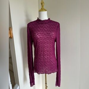 Free People Intimately Pink Sheer Top - Large - NWOT